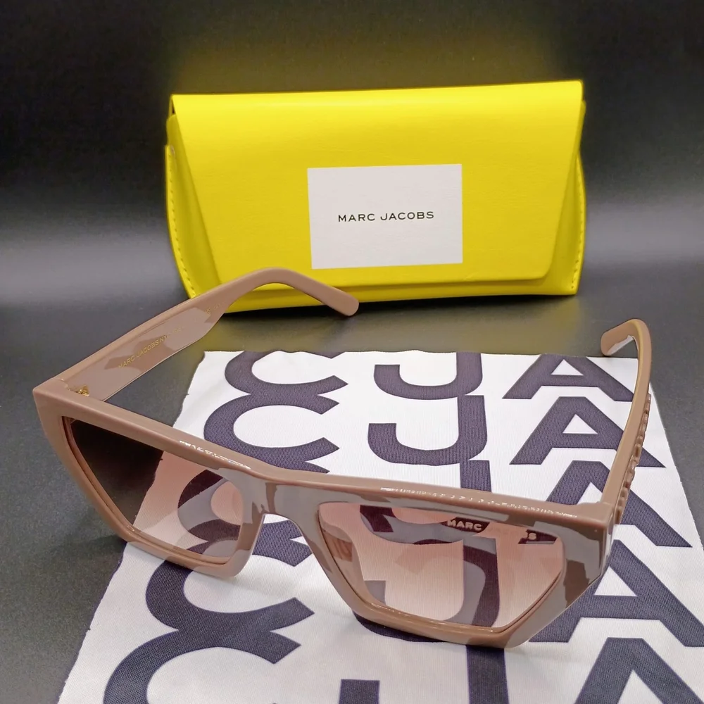 Marc Jacobs Tan Sunglasses with Yellow Case